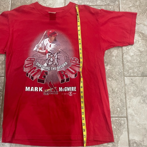 Vintage 1998 Mark Mcguire St. Louis Cardinals “Smashing the Record” T-Shirt Sz L - Picture 7 of 7